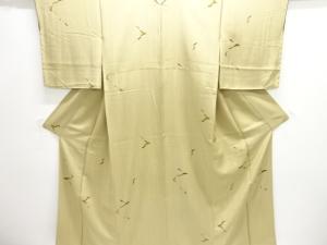 未使用品　仕立て上がり　抽象模様縦節紬着物